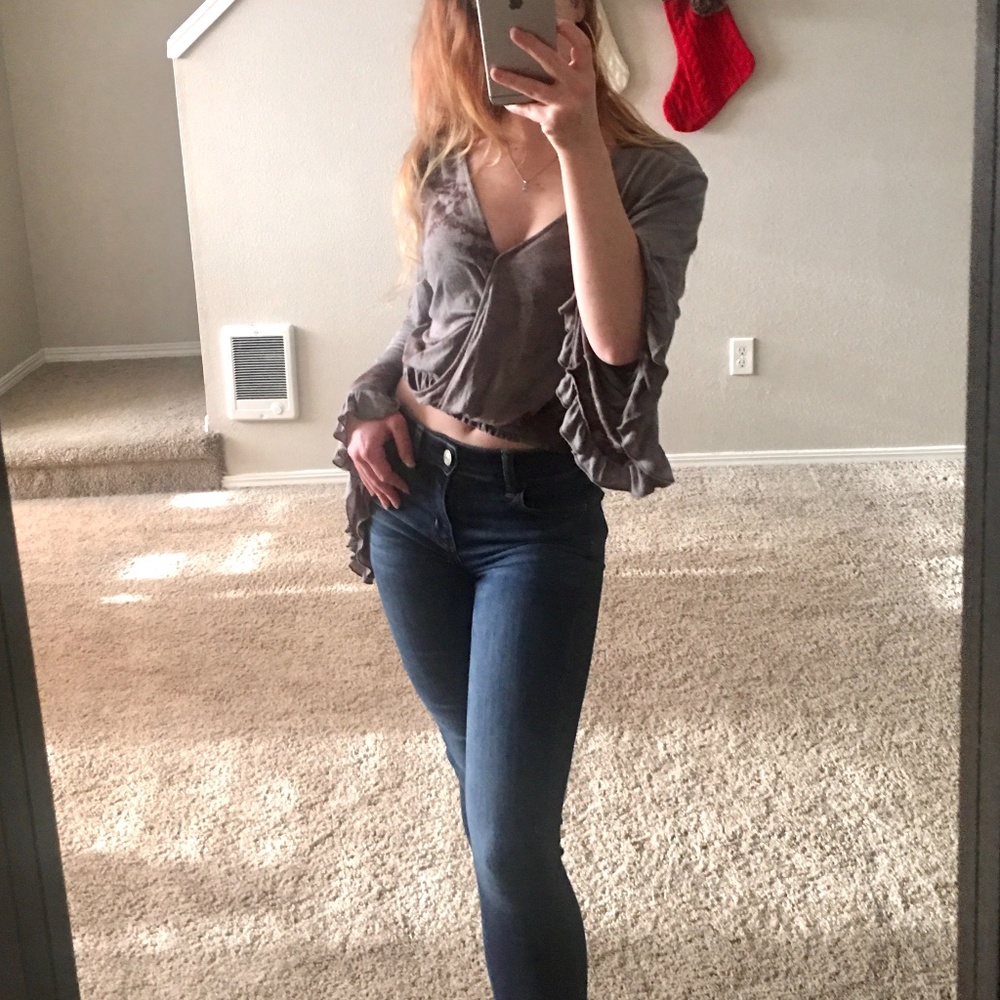 Let it flow tie-dye crop blouse